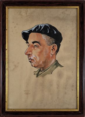 SENI (XXe siècle) Basque de profil, 1942