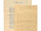 une vieille lettre et un bout de papier sur lequel il y a quelque chose d'écrit