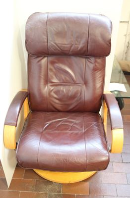 FAUTEUIL confortable genre Stressless, de couleur marron. - Photo 1