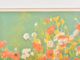 a picture of a painting of a field of flowers