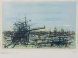 an image of a painting of a boat in the water