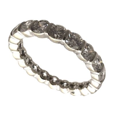 ALLIANCE en or gris sertie de 21 diamants de taille brillant… - Photo 1