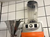 a blender sitting on a counter in a kitchen