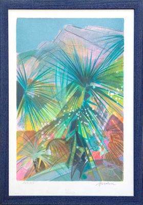 Camille HILAIRE (1916-2004) Les palmiers Lithographie en cou…