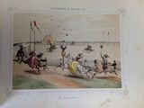 a picture of a picture of a horse race on the beach