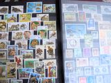 une photo d'une collection de timbres sur une table