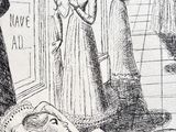 a drawing of a woman laying on a bed next to a man