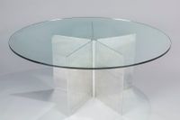 Table de salle à manger à 5 ailettes années 70 en métal chro… (photo 3)