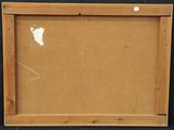 an old picture of a picture frame with a piece of paper in it