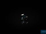 un diamant noir sur fond noir