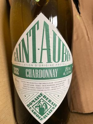 a bottle of wine that is sitting in a box