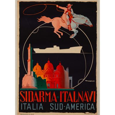 Sidarma. Italnavi Affiche lithographique [Toile].
