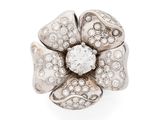 a diamond flower ring, by van cleef