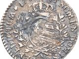a silver coin with a crown on top of it