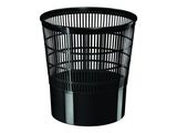 the black trash can is empty and ready to be used