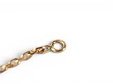 gold plated brass plated chain with a twisted link