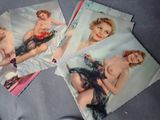 four pictures of a naked woman on a sheet of paper