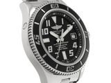 an image of a wrist watch with a black dial on a white background