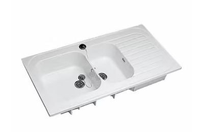 Evier à poser Romans GEBERIT céramique 120 x 60 cm réversibl…