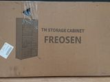 a cardboard box with a picture of a freezer inside of it