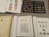 a lot of stamps on the pages of a book