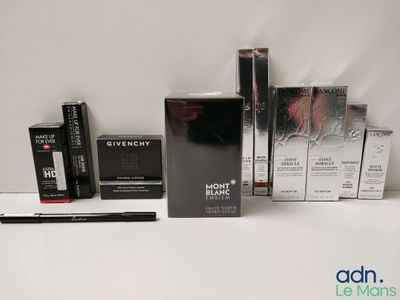 many different types of makeup products on the table