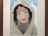 une image représentant un tableau d'une femme portant un sweat à capuche