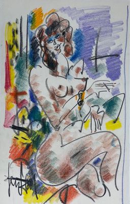 GEN PAUL (1895-1975) Modèle posant