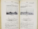 an open book with a picture of a boat and a ship on it