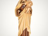 a statue of the virgin mary holding a child in her arms