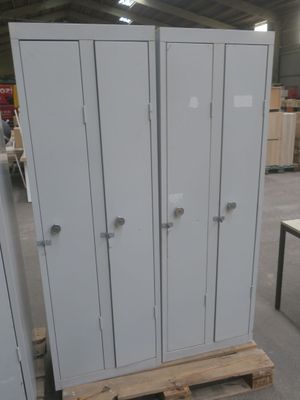 2 armoires vestiaires 2 portes gris perle 60x50xh180, Mise à… - Photo 1