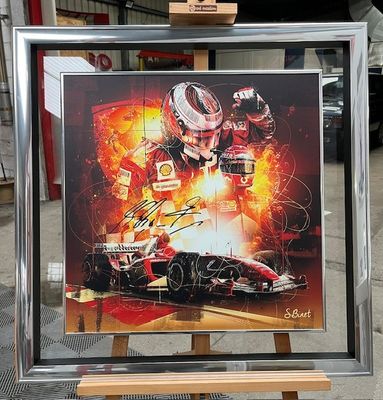 A partir de 10h00 : TABLEAU original MICHAEL SCHUMACHER de l'artiste S - Photo 1