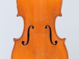 an old violin with a bow on a white background