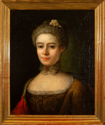 Portrait d'une dame - École napolitaine ou romaine du XVIIIe…