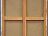 an image of a picture of a window with a wooden frame