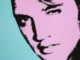 an image of a pink and blue portrait of a man