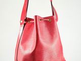 Sac seau Louis Vuitton en cuir Epi rose