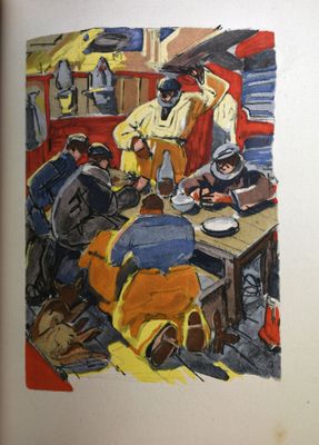 une image d'un tableau représentant un groupe de personnes assises autour d'une table