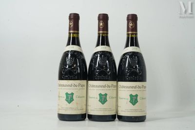 three bottles of wine sitting on top of a white table
