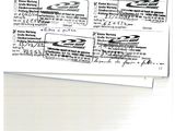 a close up of a piece of paper with a stamp on it