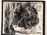 le dessin d'un arbre sur une feuille de papier