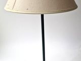 a lamp that is sitting on a table with a cat on it
