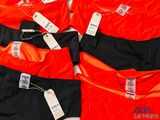 six pairs of men ' s underwear are lined up on a white surface