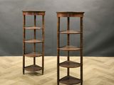 pair of 19th century english oak corner shelves