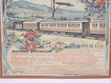 a poster of a train that is on the tracks
