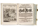 an open book with a picture of a man riding a horse
