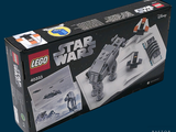 a box with a lego star wars vehicle inside of it