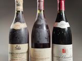 trois bouteilles de vin sont alignées sur une table