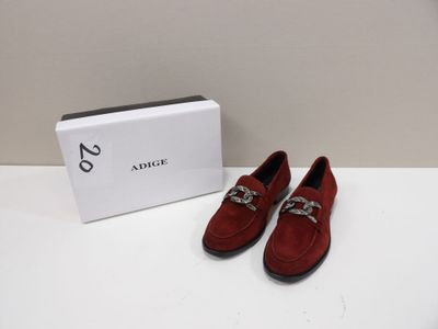 ADIGE - Taille 41 - Mocassins en cuir suédé coloris rouille …