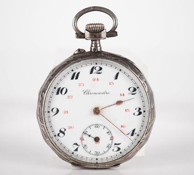 Montre de gousset en argent. Cadran à chiffres arabes pour l… - Photo 1